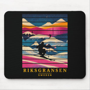 Skiing And Apres Ski - Winter Sports Riksgransen,  Mouse Pad