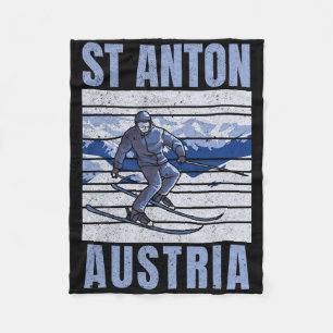 Skiing And Apres Ski - Winter Sports St Anton Fleece Blanket