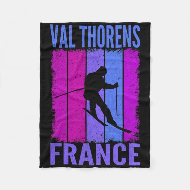Skiing And Apres Ski - Winter Sports Val Thorens  Fleece Blanket (Front)