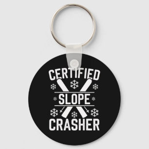 Skiing And Snowboarding Beginner Winter Sports Ent Key Ring