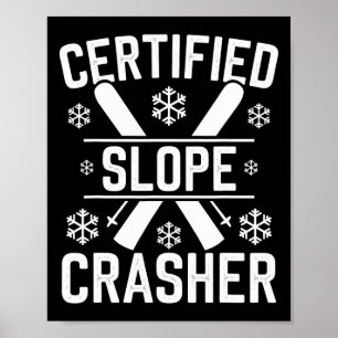 Skiing And Snowboarding Beginner Winter Sports Ent Poster