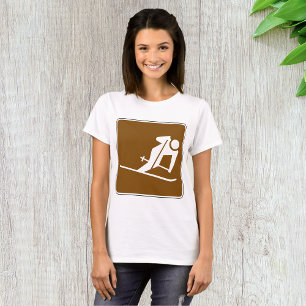 Skiing Area Recreational Sign T-Shirt