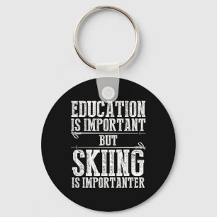 Skiing Art For Men Women Kids Winter Sport Ski Lov Key Ring