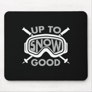 Skiing Art For Men Women Kids Winter Sport Ski Lov Mouse Pad