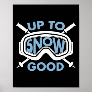 Skiing Art For Men Women Kids Winter Sport Ski Lov Poster