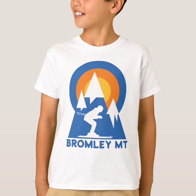 Skiing at Bromley Mountain  T-Shirt (Front)