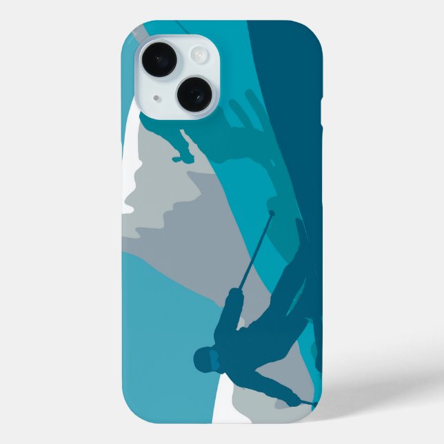 Skiing At Mountains - Skiers  Case-Mate iPhone Case (Back)
