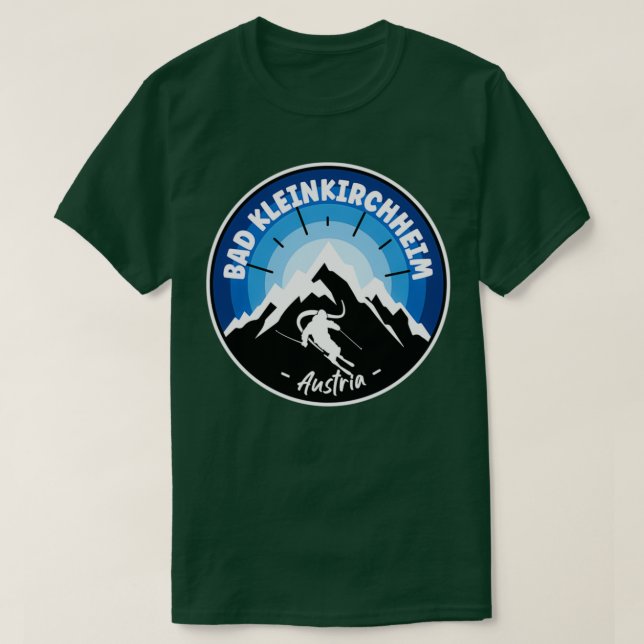 Skiing Bad Kleinkirchheim Austria Blue T-Shirt (Design Front)