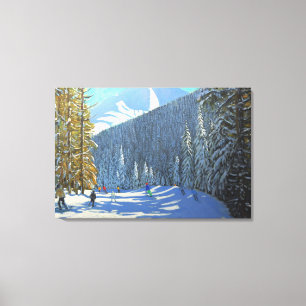 Skiing Beauregard La Clusaz 2012 Canvas Print