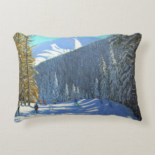 Skiing Beauregard La Clusaz 2012 Decorative Cushion