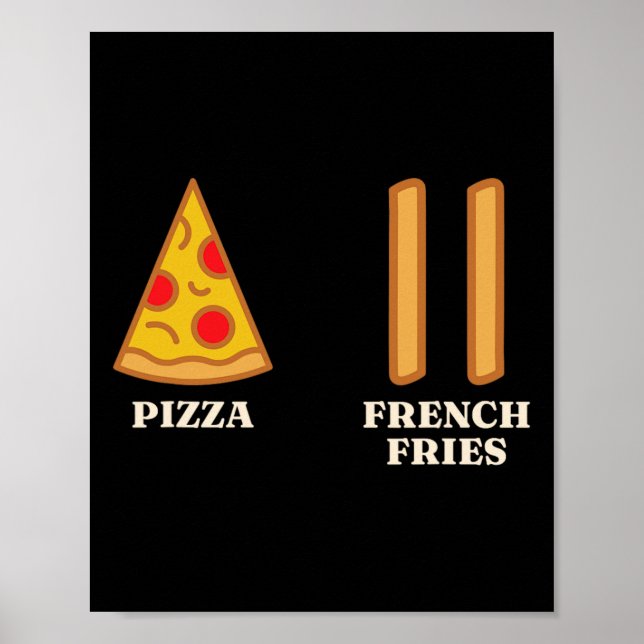 Skiing Beginner Pizza French Fries Ski Instructor  Poster (Front)