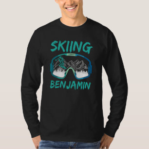 Skiing Benjamin Skier Ski Hobby Winter Sports T-Shirt