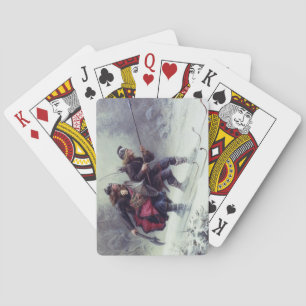 Skiing Birchlegs Crossing the Mountain Playing Cards