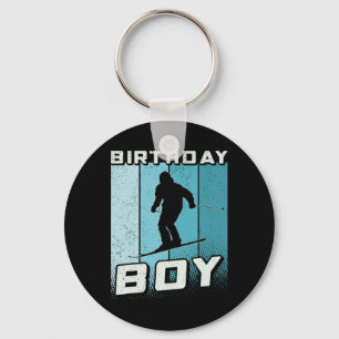 Skiing Birthday Boy Ski Birthday Boys Skiing Birth Key Ring