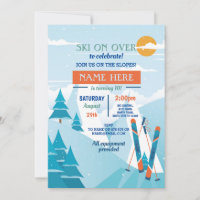 Skiing Birthday Party Slopes Ski Snowboard Snow