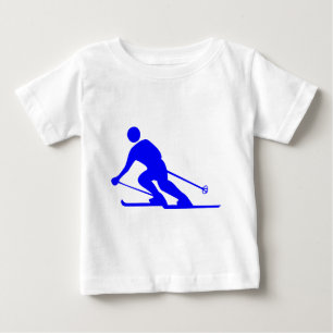 Skiing - Blue Baby T-Shirt