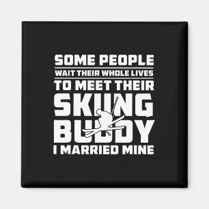 Skiing Buddy  Magnet
