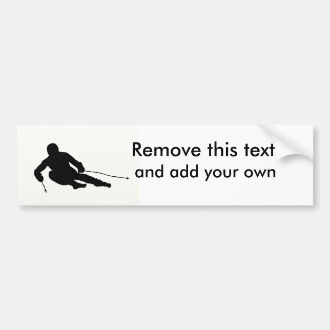 Skiing bumper sticker (Front)