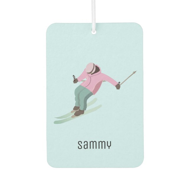 Skiing Car Air Freshener (Front)