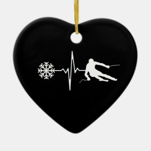 Skiing Ceramic Tree Decoration