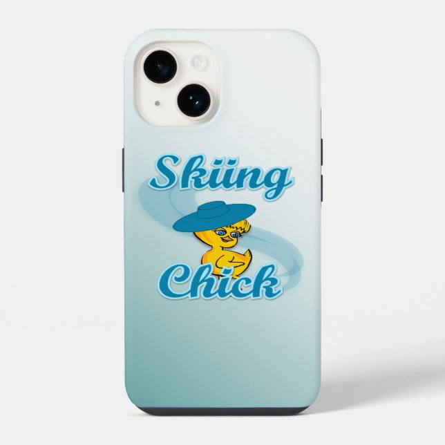 Skiing Chick #3 iPhone Case (Back)