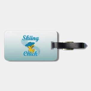 Skiing Chick #3 Luggage Tag