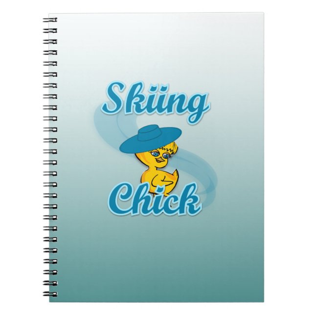 Skiing Chick #3 Spiral Notebook (Front)