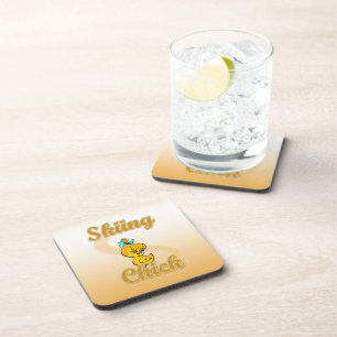 Skiing Chick Coaster