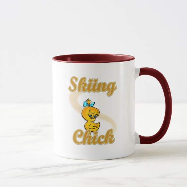 Skiing Chick Mug (Right)