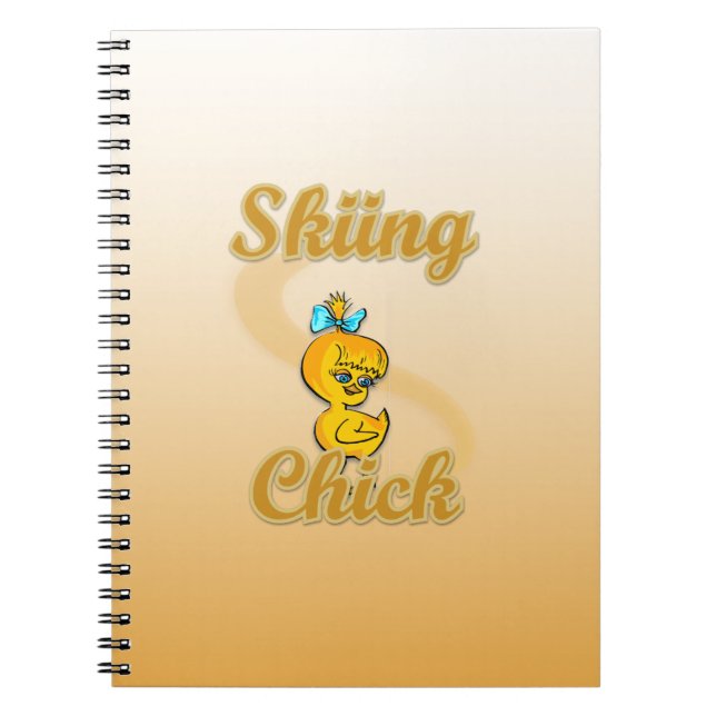 Skiing Chick Notebook (Front)