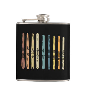 Skiing - Collection of ski boards Hip Flask