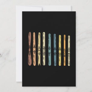 Skiing - Collection of ski boards Invitation