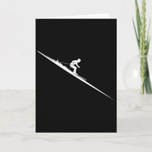 Skiing Downhill Freestyle Skier Extreme Winter Spo Card