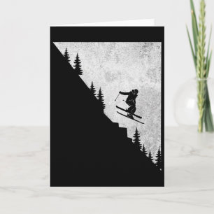 Skiing Downhill Skier Freestyle Extreme Winter Spo Card