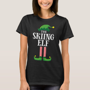 Skiing Elf Matching Family Christmas Party T-Shirt