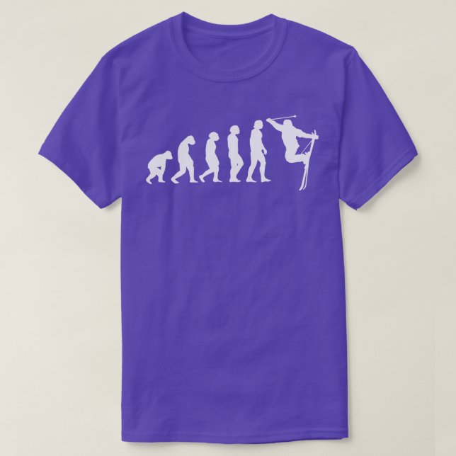 Skiing Evolution Gift 2 T-Shirt (Design Front)