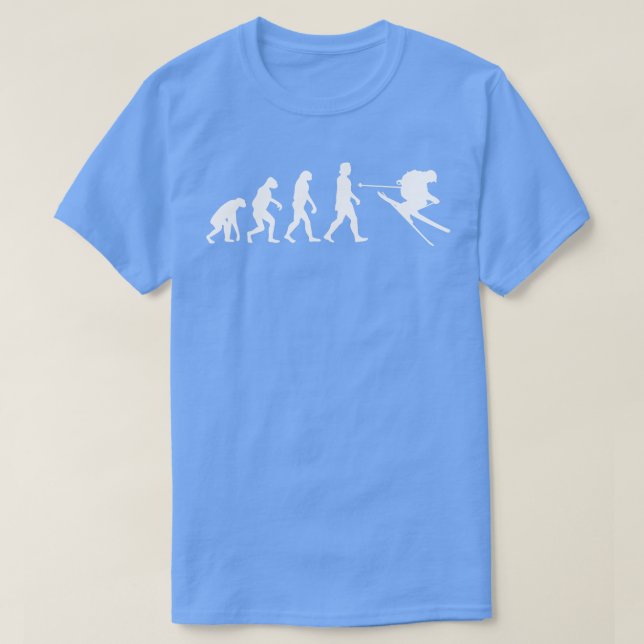 Skiing Evolution Gift T-Shirt (Design Front)