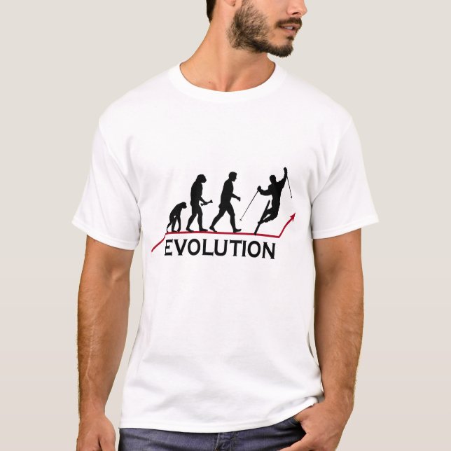 Skiing Evolution t-shirt (Front)