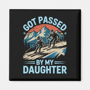 Skiing Family Got Ped By My Daughter Ski _1 Magnet