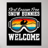 Skiing First Lesson Free Snow Bunnies Welcome Skie