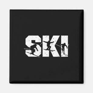 Skiing Freestyle Ski Squad Funny Extreme Winter Sp Magnet