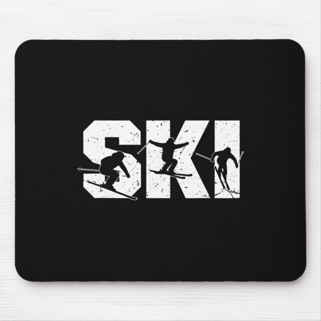 Skiing Freestyle Ski Squad Funny Extreme Winter Sp Mouse Pad (Front)