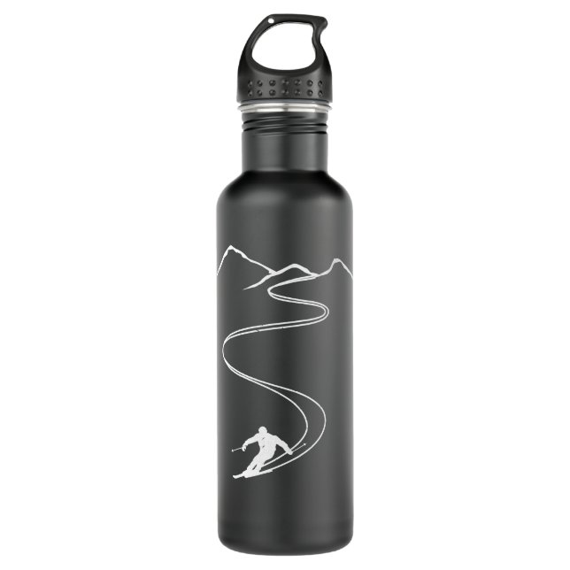 Skiing Gift For Skier Classic T Shirt 710 Ml Water Bottle (Front)
