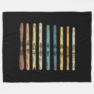 Skiing Gifts Fleece Blanket