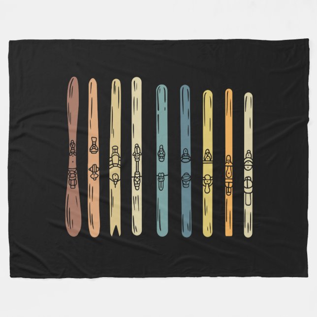 Skiing Gifts Fleece Blanket (Front (Horizontal))