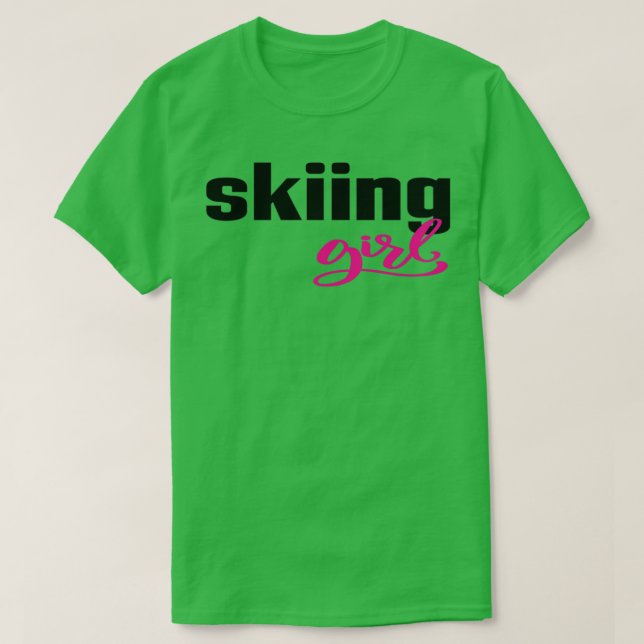 Skiing Girl 4 T-Shirt (Design Front)