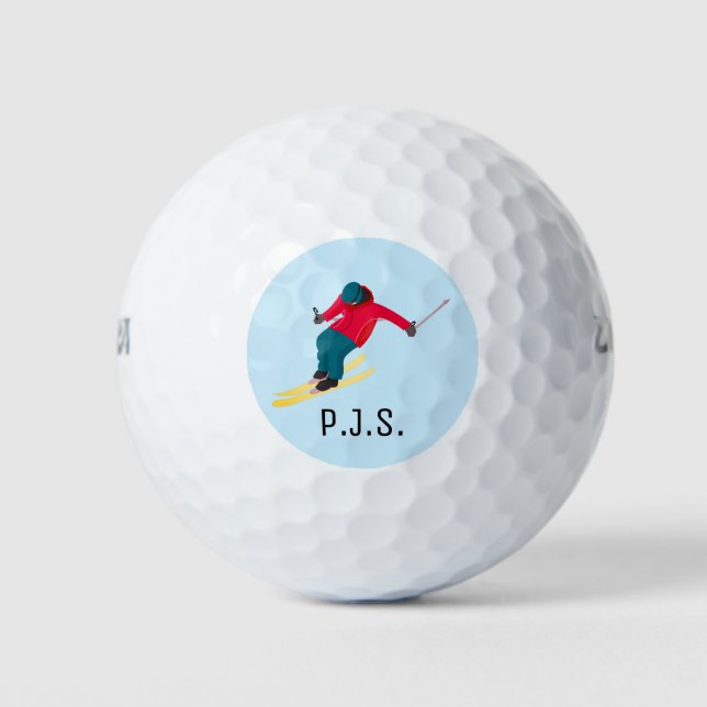 Skiing Golf Balls (Front)