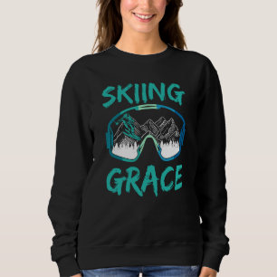 Skiing Grace Hobby Skier Ski Winter Sports Sweatshirt