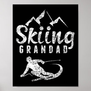 Skiing Grandad Skier Ski Grandpa Poster