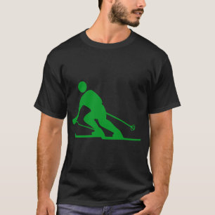 Skiing - Grass Green T-Shirt